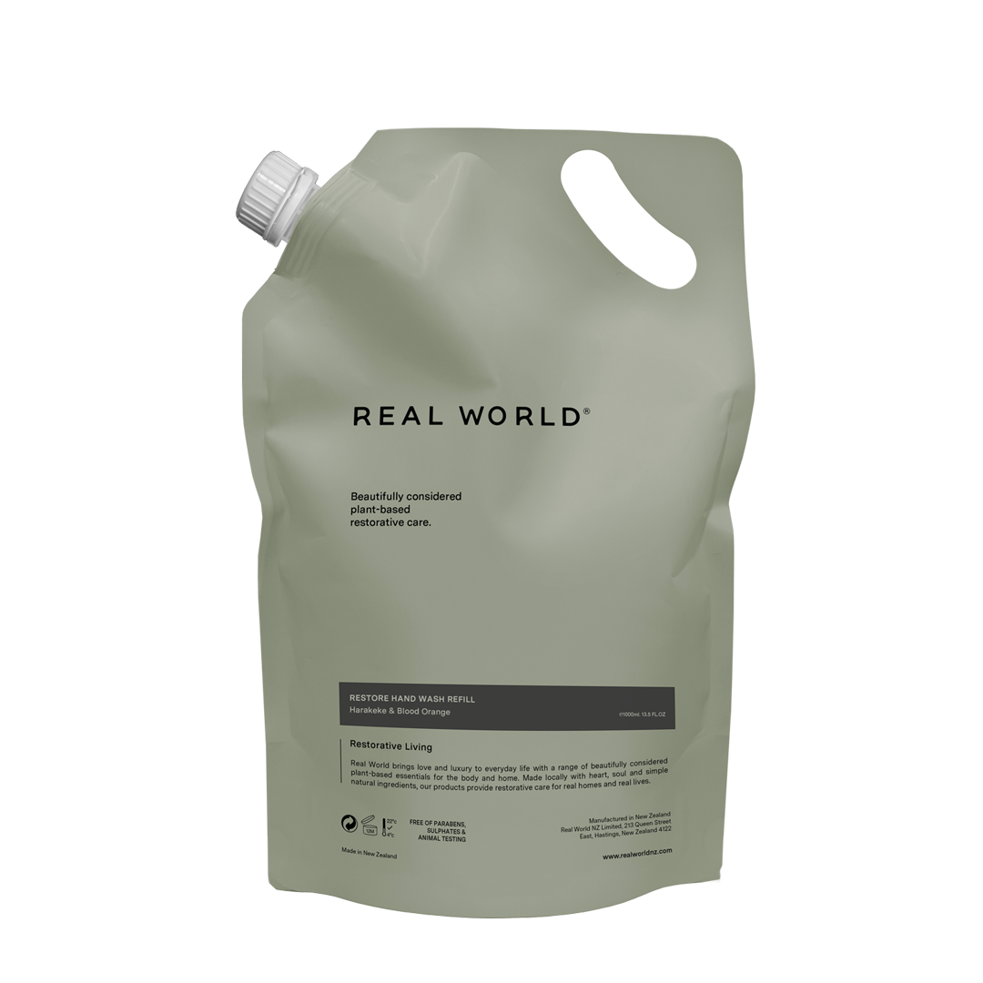 Real World Restore Hand Wash - Harakeke & Blood Orange